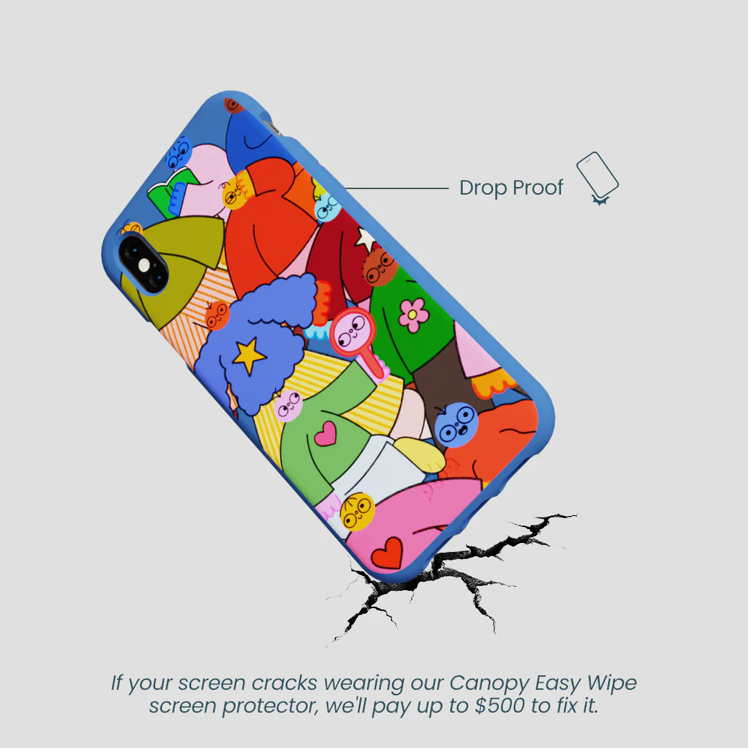 Electric Blue Pals iPhone XR Case - Image 5