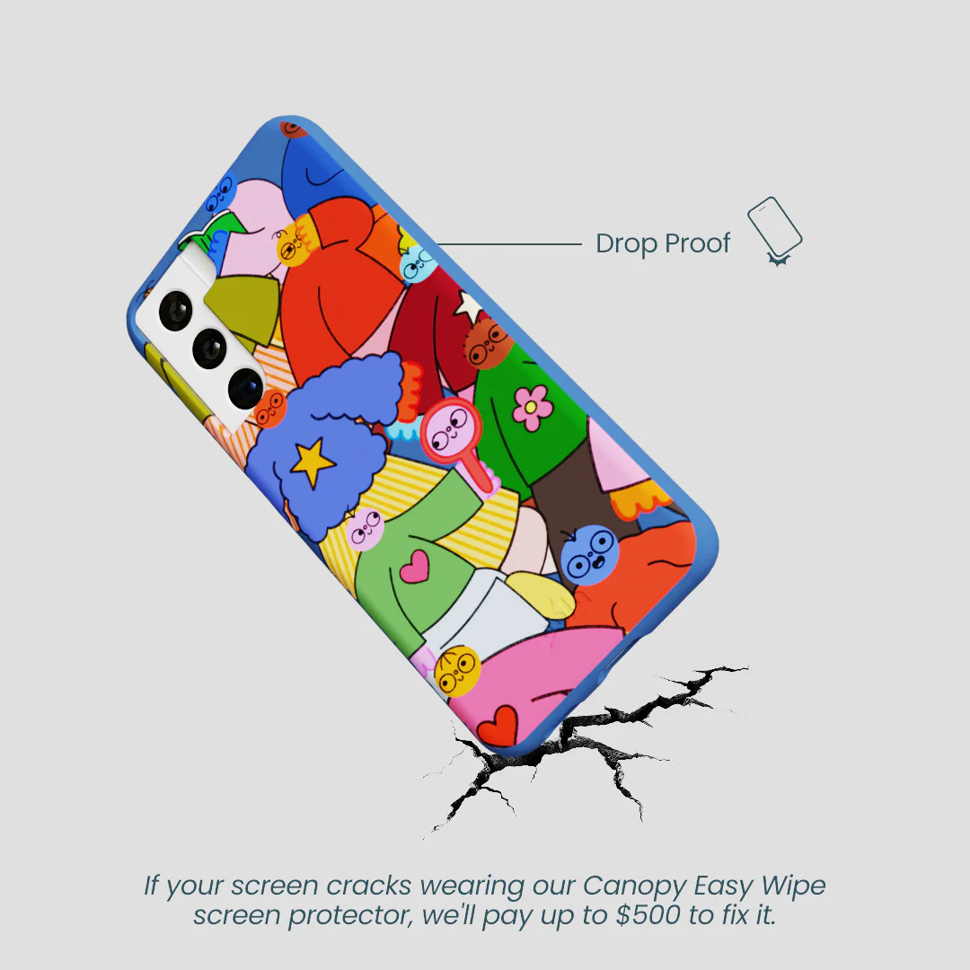 Electric Blue Pals Samsung Galaxy S21 Case - Image 5