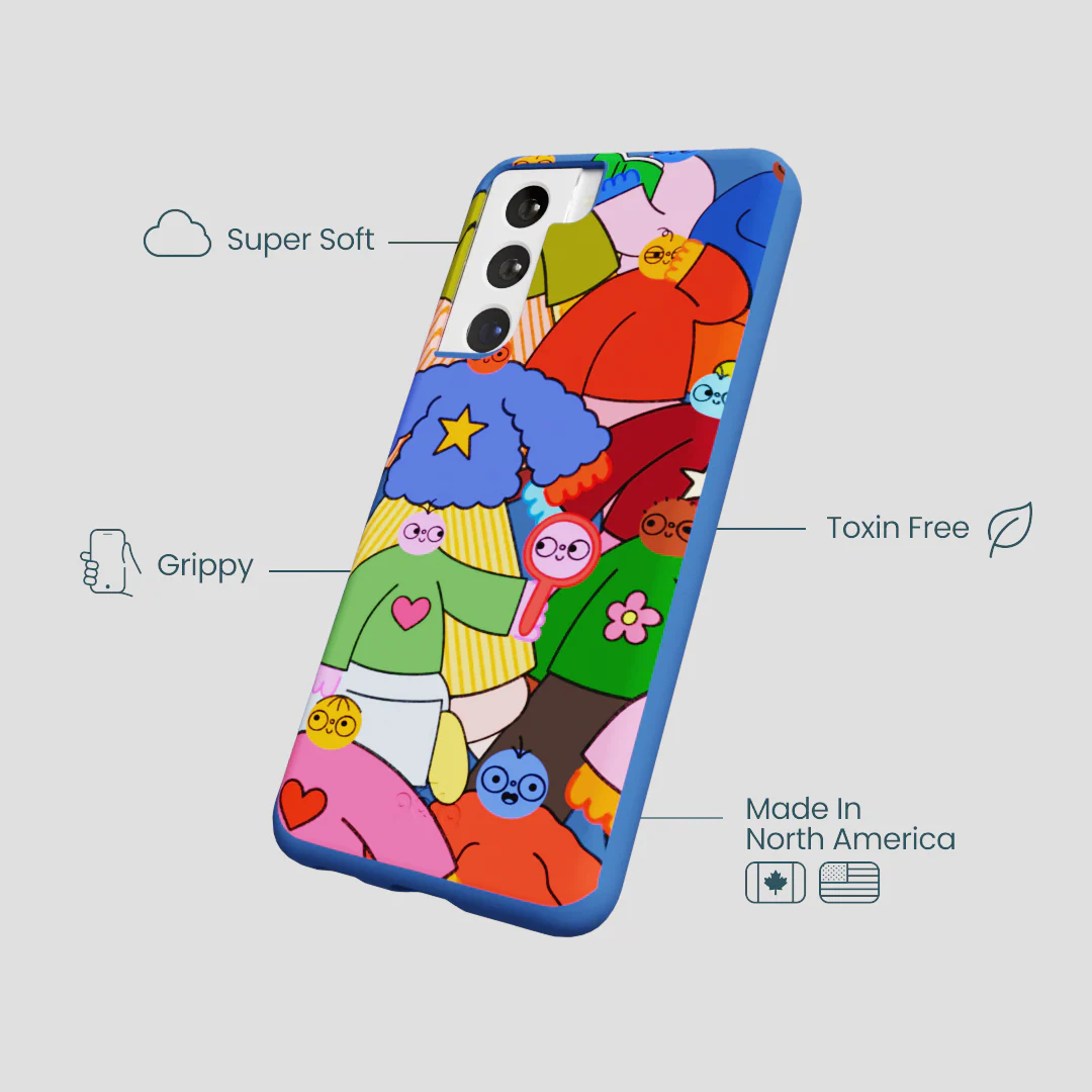 Electric Blue Pals Samsung Galaxy S22 Case - Image 4