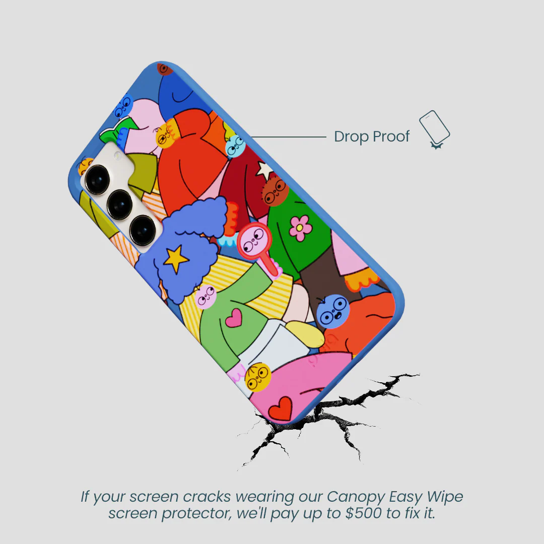Electric Blue Pals Samsung Galaxy S24 Case - Image 5
