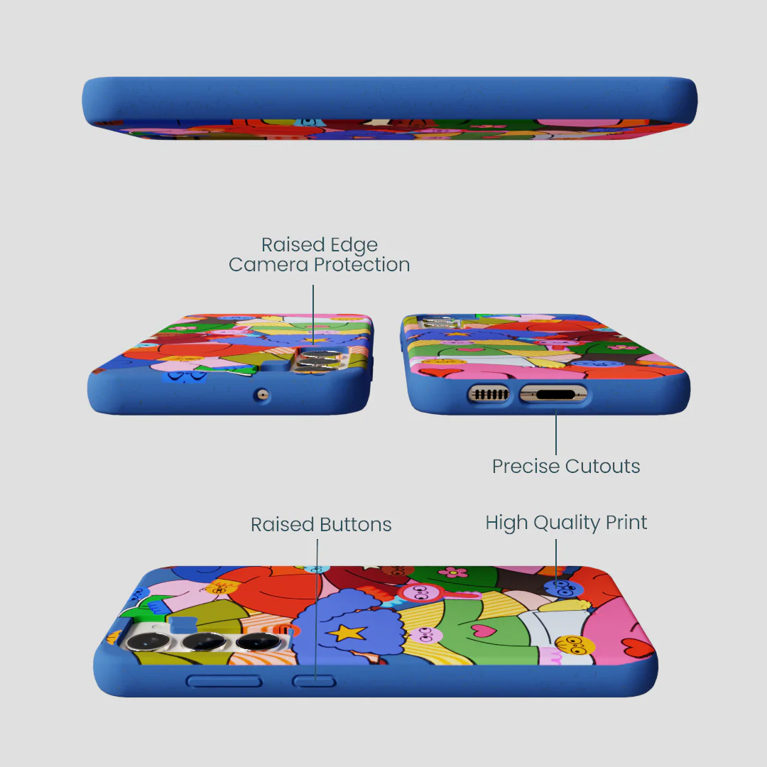 Electric Blue Pals Samsung Galaxy S24+(Plus) Case - Image 3