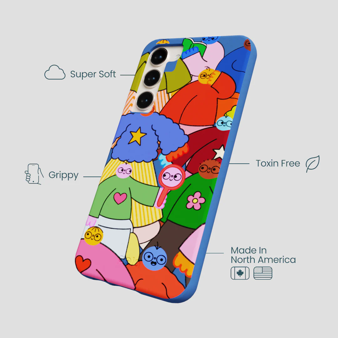 Electric Blue Pals Samsung Galaxy S24+(Plus) Case - Image 4