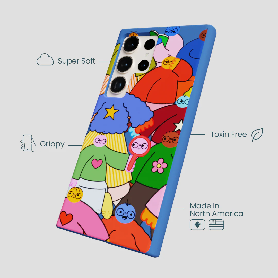 Electric Blue Pals Samsung Galaxy S24 Ultra Case - Image 4