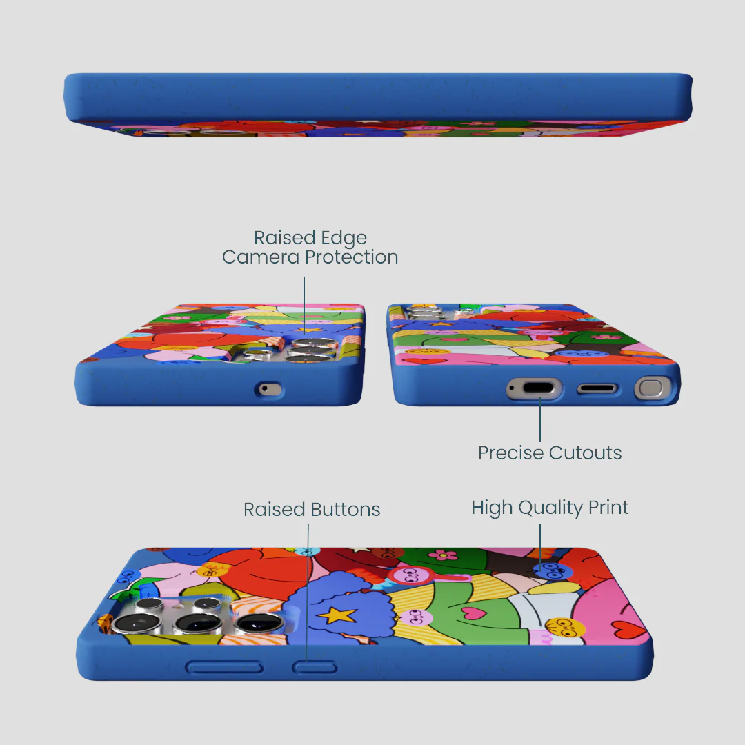 Electric Blue Pals Samsung Galaxy S25 Ultra Case - Image 3