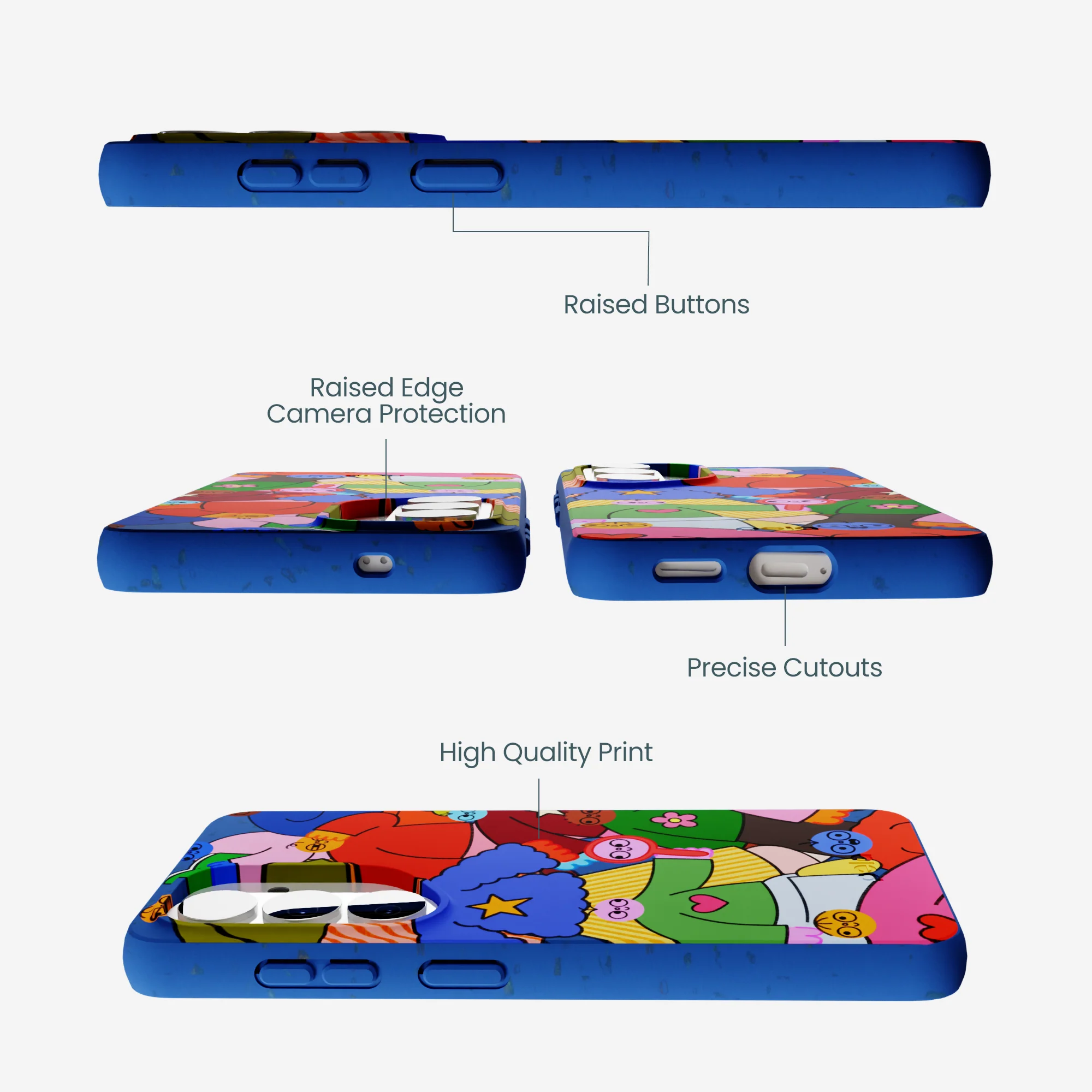 Electric Blue Pals Samsung Galaxy S26 Case - Image 3