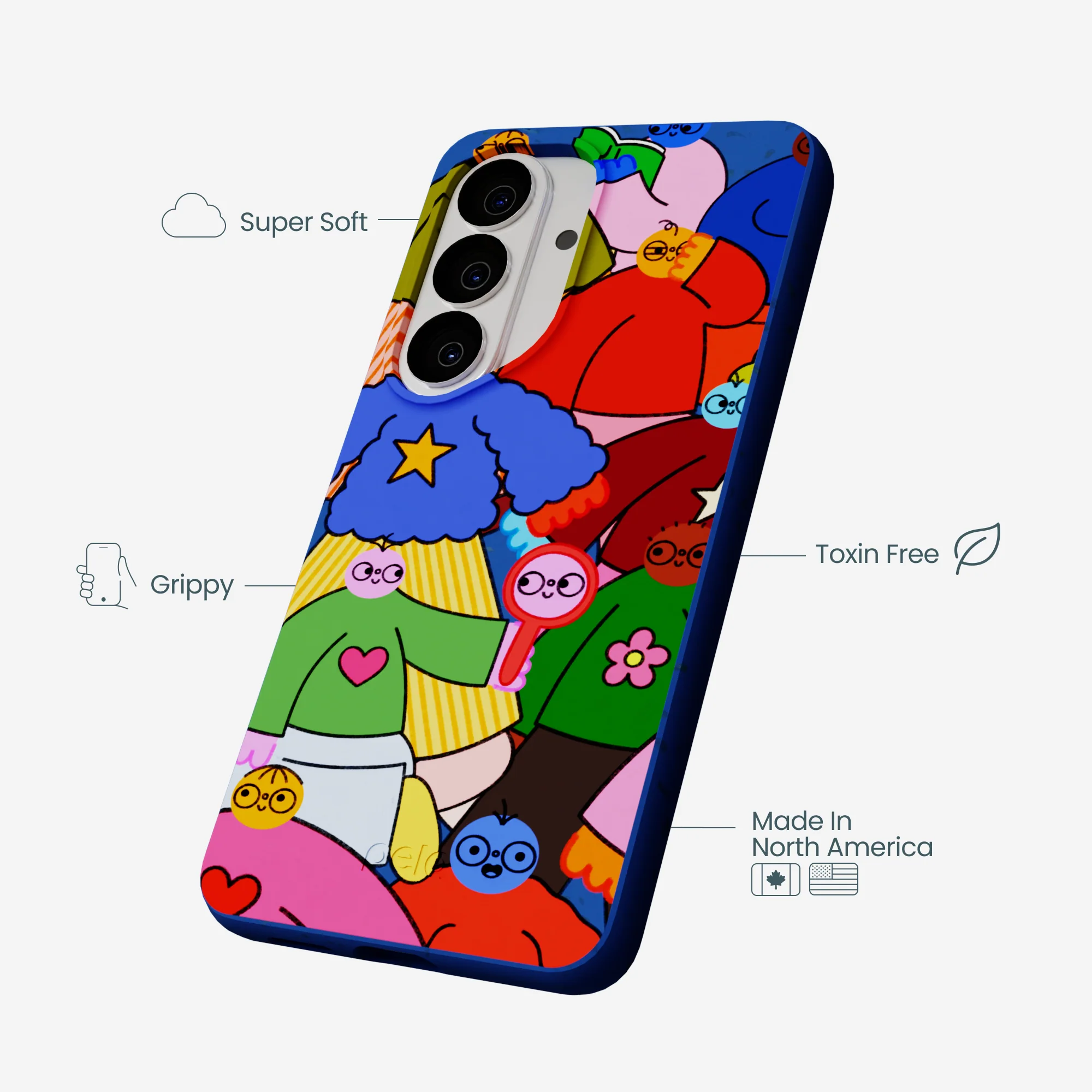 Electric Blue Pals Samsung Galaxy S26 Case - Image 4