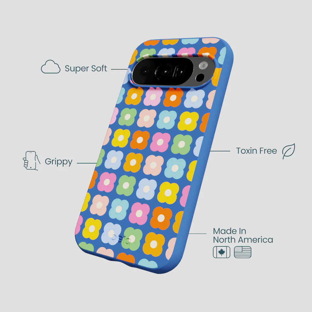 Electric Blue Petal Pop Google Pixel 10/10 Pro Case - Image 3