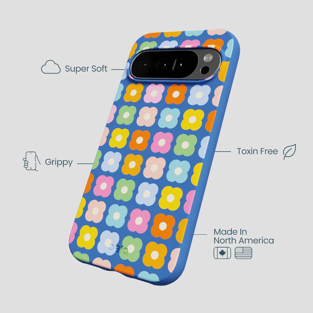 Electric Blue Petal Pop Google Pixel 10 Pro XL Case - Image 3