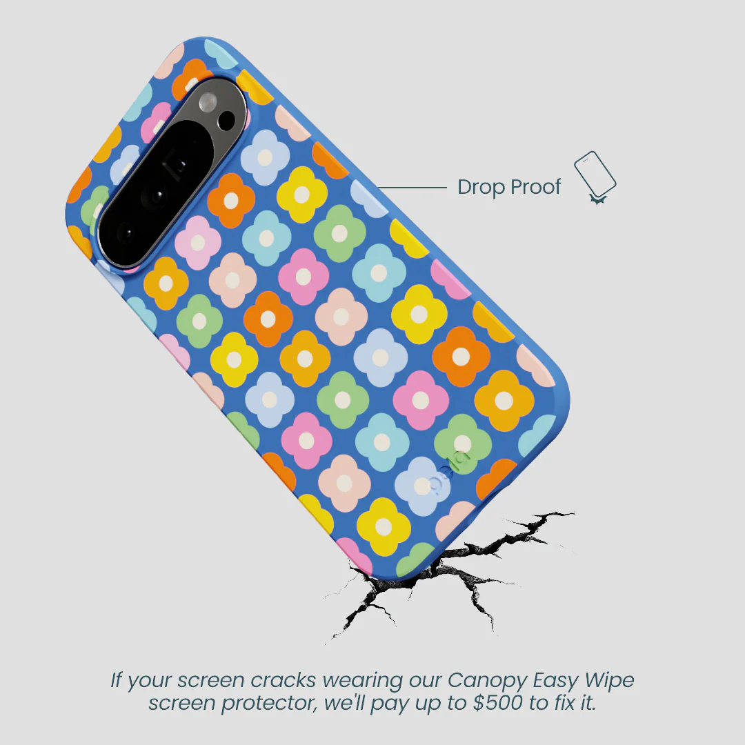 Electric Blue Petal Pop Google Pixel 10 Pro XL Case - Image 4