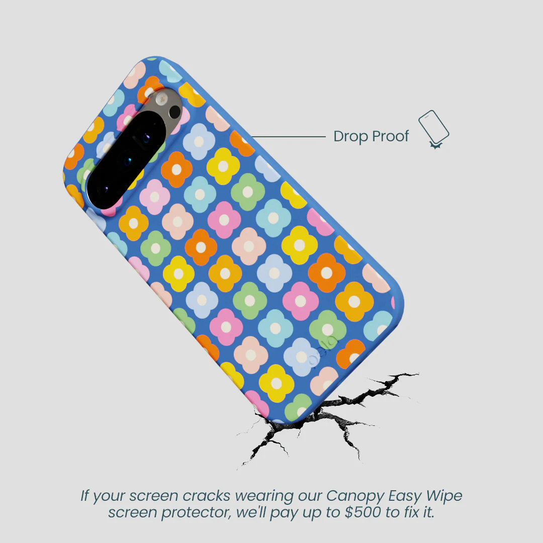 Electric Blue Petal Pop Google Pixel 9/9 Pro Case - Image 4