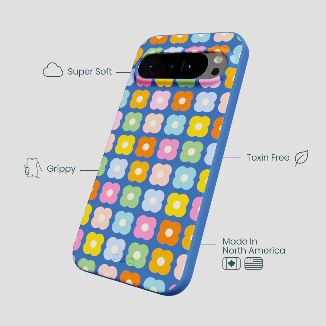 Electric Blue Petal Pop Google Pixel 9 Pro XL Case - Image 3