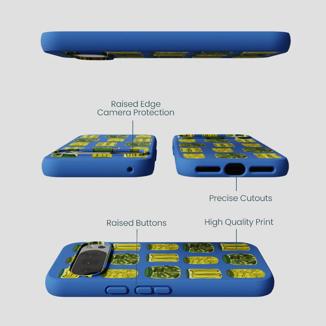 Electric Blue Pickling Pickles Google Pixel 10/10 Pro Case - Image 3
