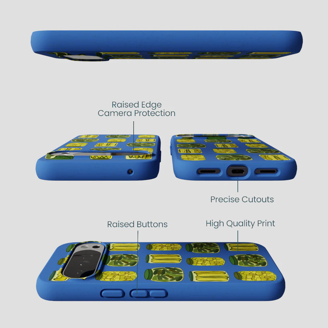 Electric Blue Pickling Pickles Google Pixel 10 Pro XL Case - Image 3