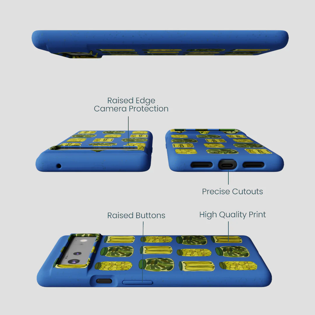Electric Blue Pickling Pickles Google Pixel 6 Case - Image 3
