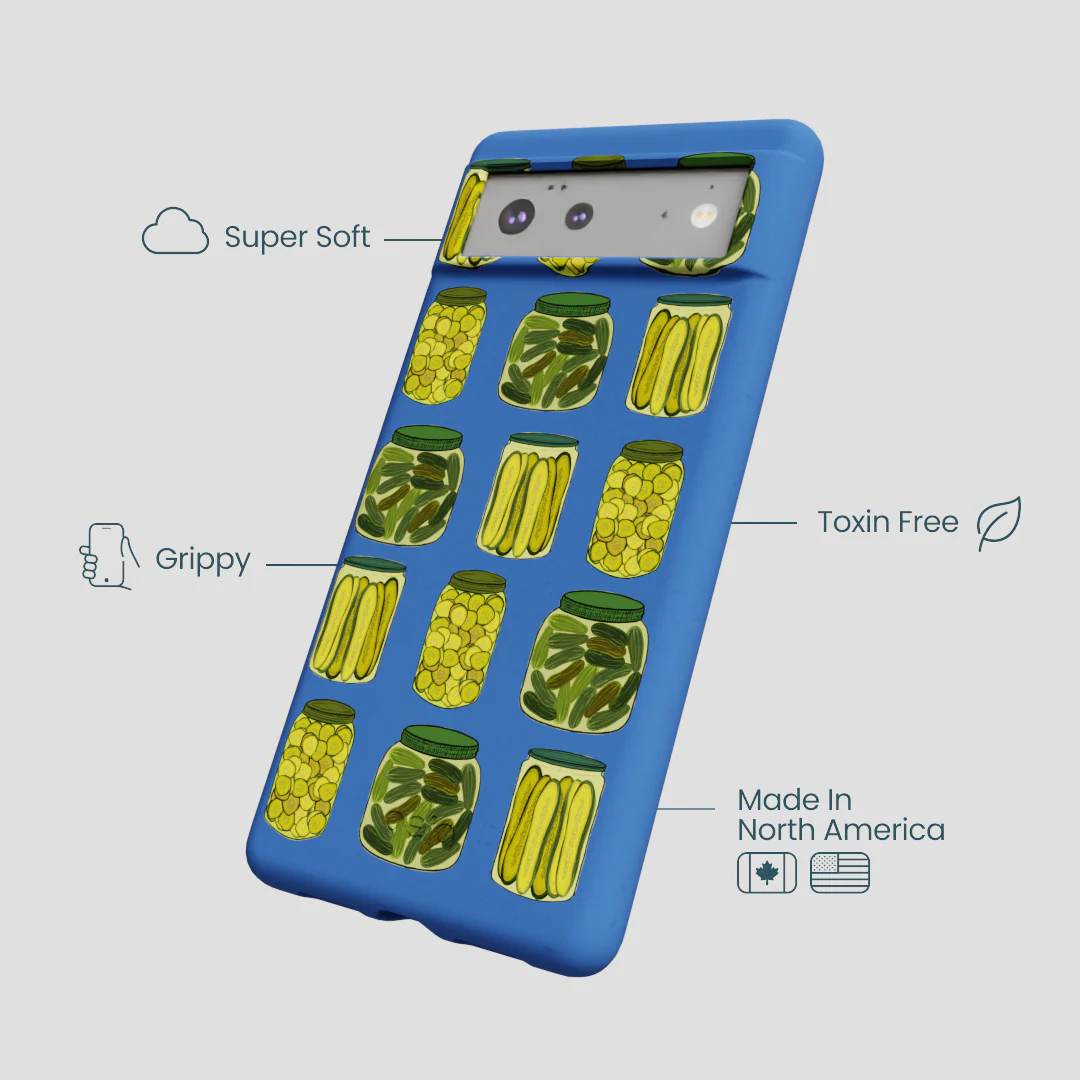Electric Blue Pickling Pickles Google Pixel 6 Case - Image 4