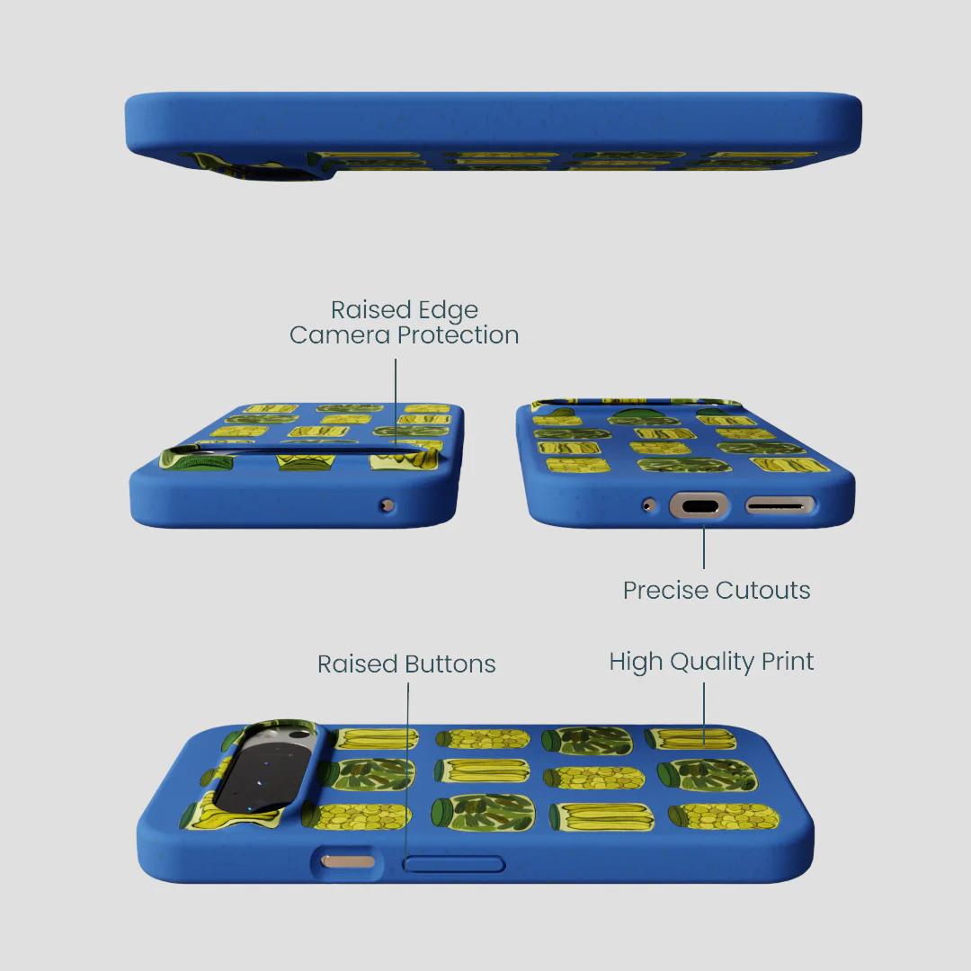 Electric Blue Pickling Pickles Google Pixel 9/9 Pro Case - Image 3