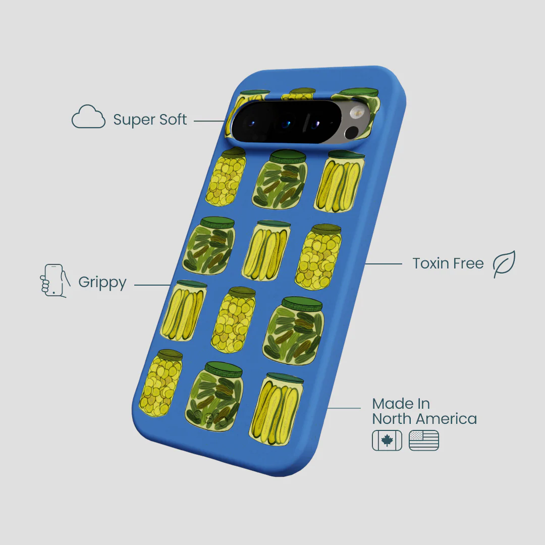 Electric Blue Pickling Pickles Google Pixel 9/9 Pro Case - Image 4