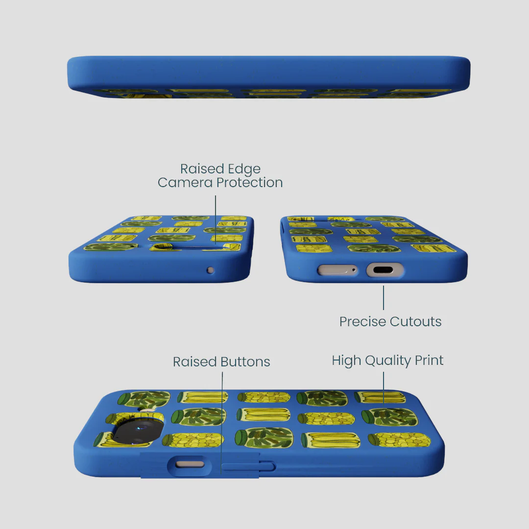 Electric Blue Pickling Pickles Google Pixel 9a Case - Image 3