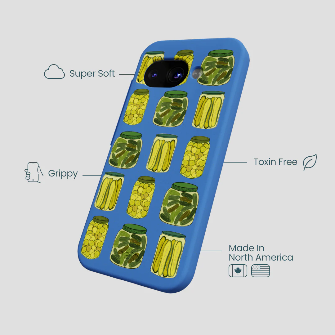 Electric Blue Pickling Pickles Google Pixel 9a Case - Image 4