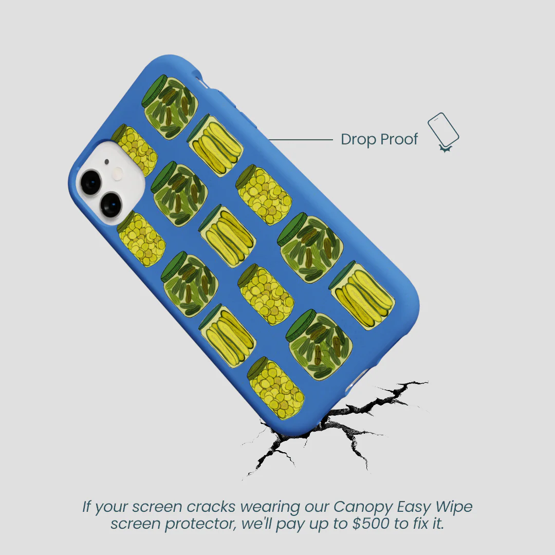 Electric Blue Pickling Pickles iPhone 11 Case - Image 5