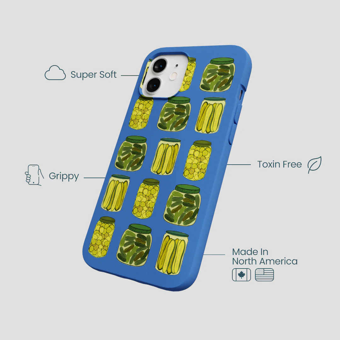 Electric Blue Pickling Pickles iPhone 12/ iPhone 12 Pro Case - Image 4