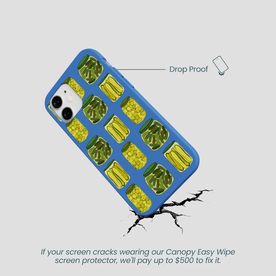 Electric Blue Pickling Pickles iPhone 12 Mini Case - Image 5