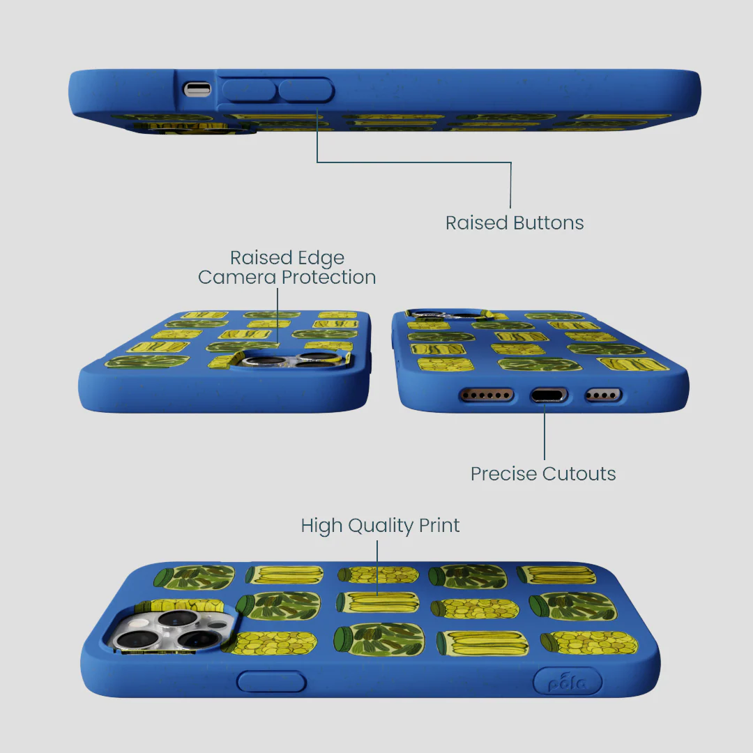 Electric Blue Pickling Pickles iPhone 12 Pro Max Case - Image 3