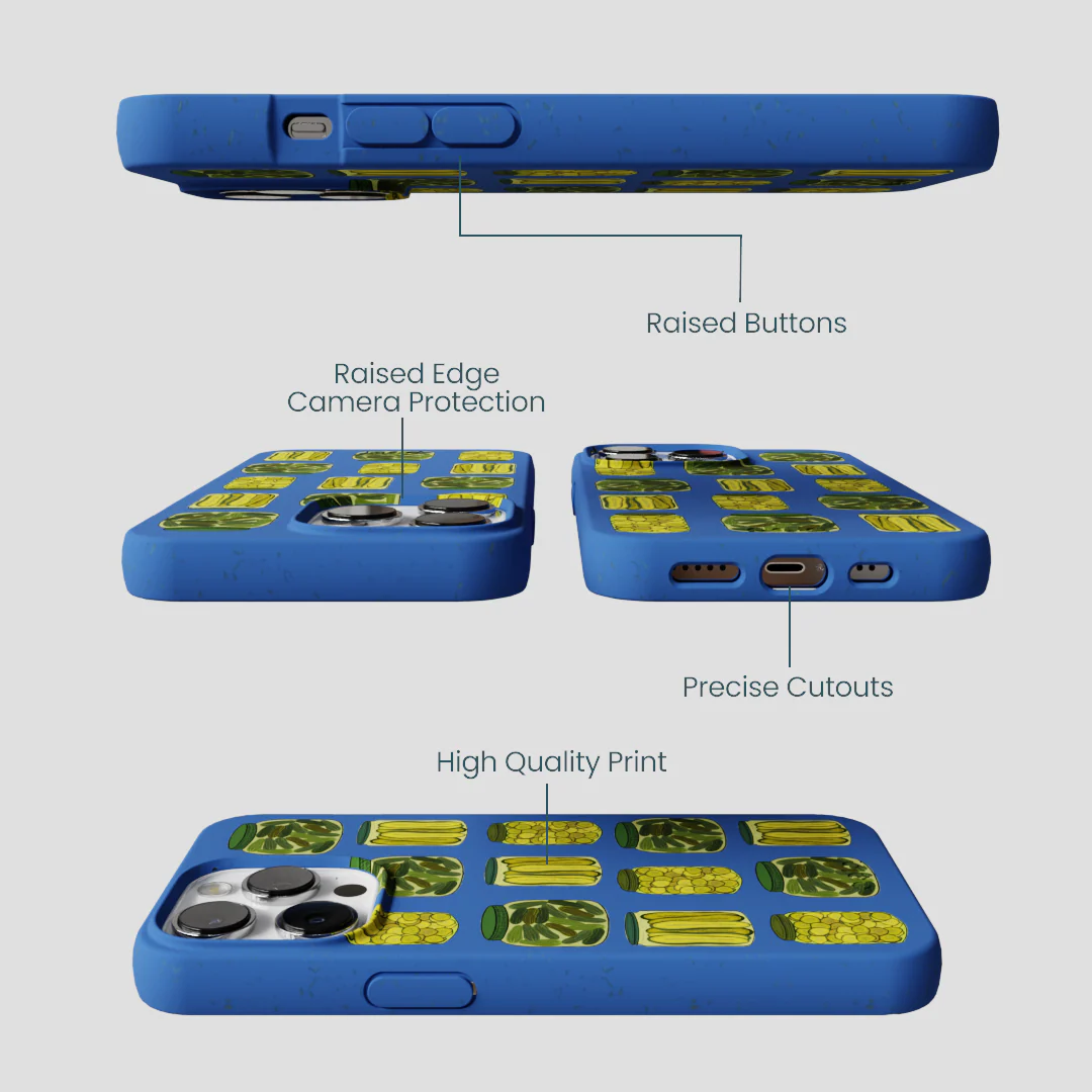 Electric Blue Pickling Pickles iPhone 13 Pro Max Case - Image 3
