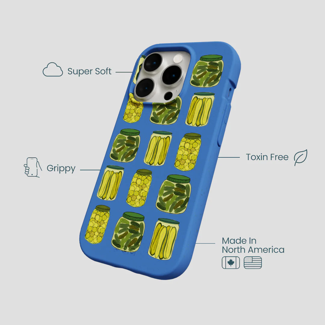 Electric Blue Pickling Pickles iPhone 14 Pro Case - Image 4