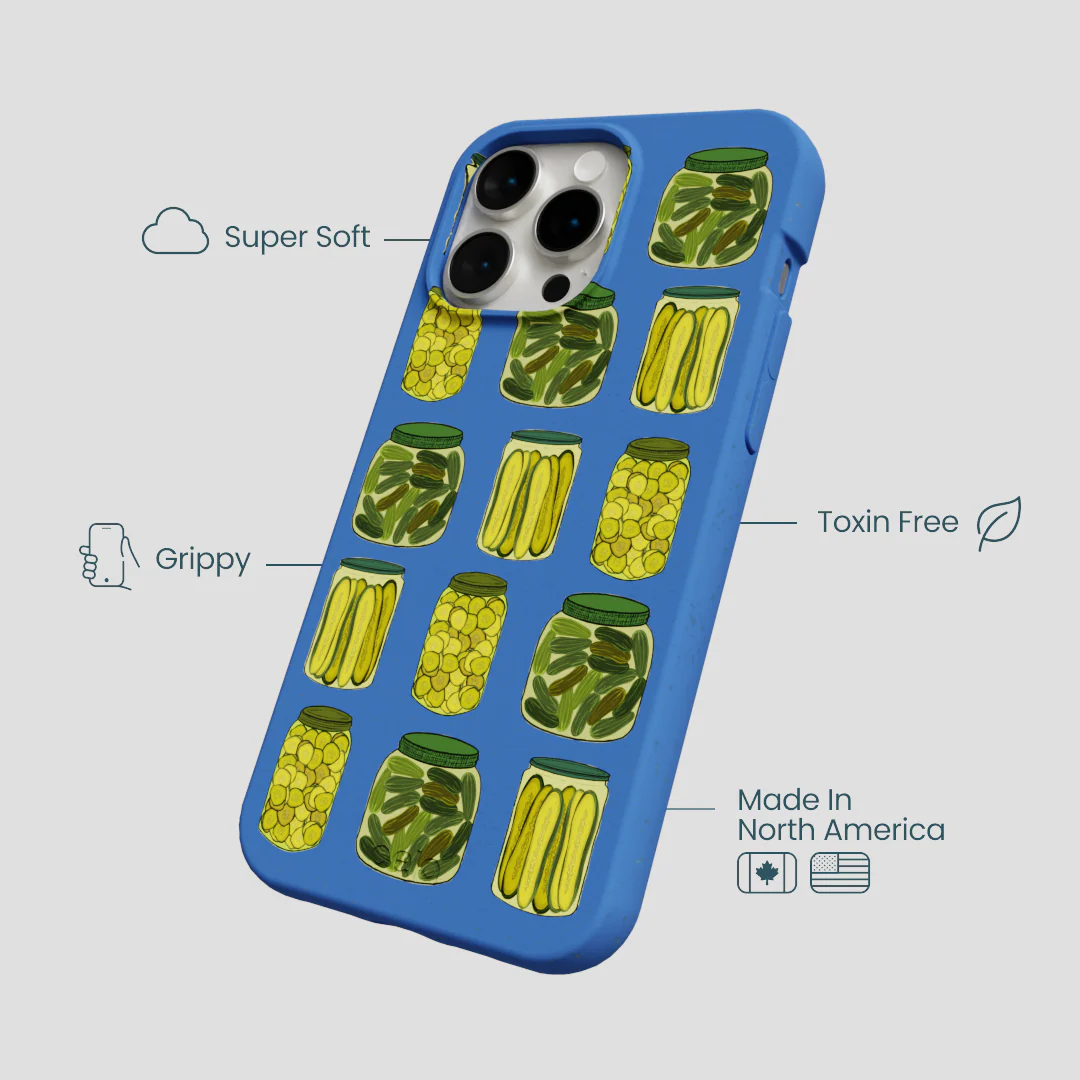 Electric Blue Pickling Pickles iPhone 14 Pro Max Case - Image 4