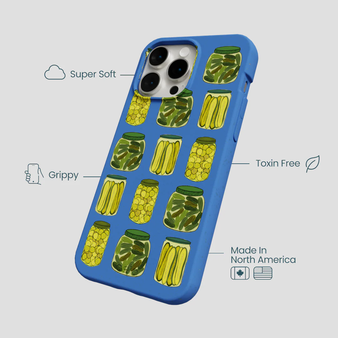 Electric Blue Pickling Pickles iPhone 15 Pro Max Case - Image 4