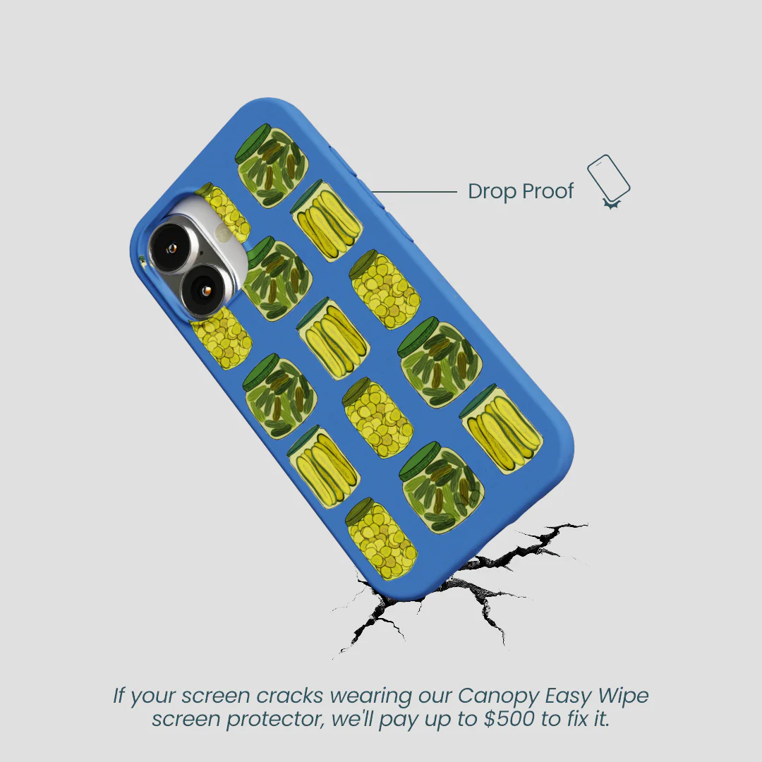 Electric Blue Pickling Pickles iPhone 16 Case - Image 5