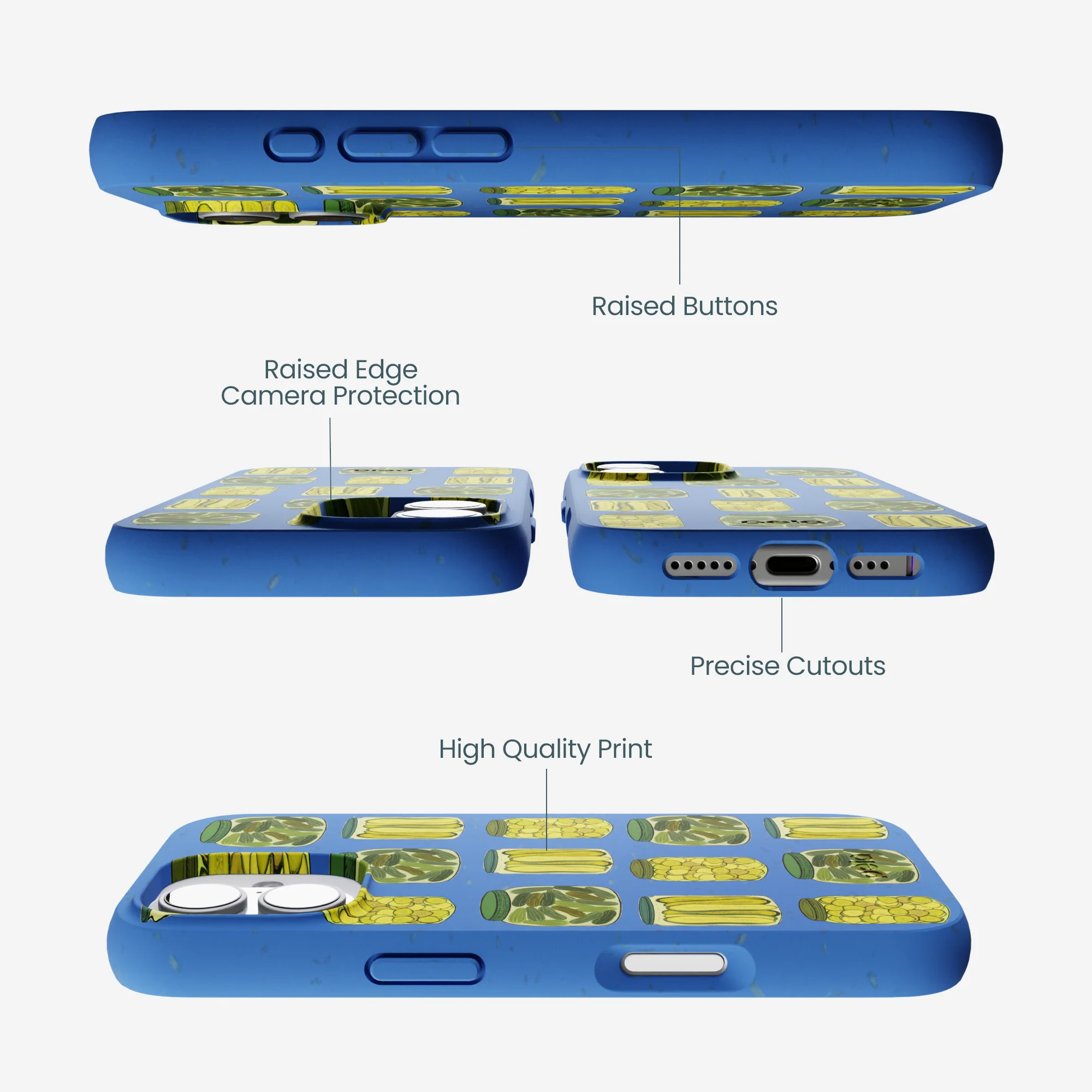Electric Blue Pickling Pickles iPhone 17 Case - Image 3