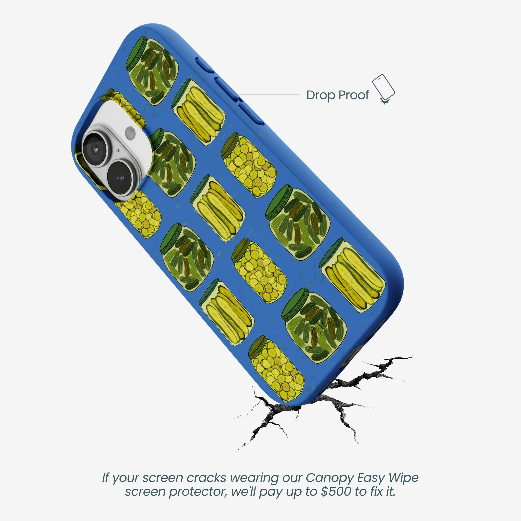 Electric Blue Pickling Pickles iPhone 17 Case - Image 5
