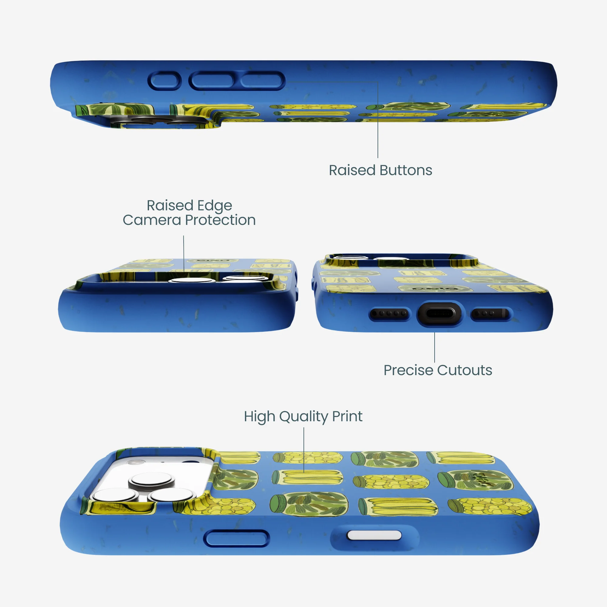 Electric Blue Pickling Pickles iPhone 17 Pro Case - Image 3