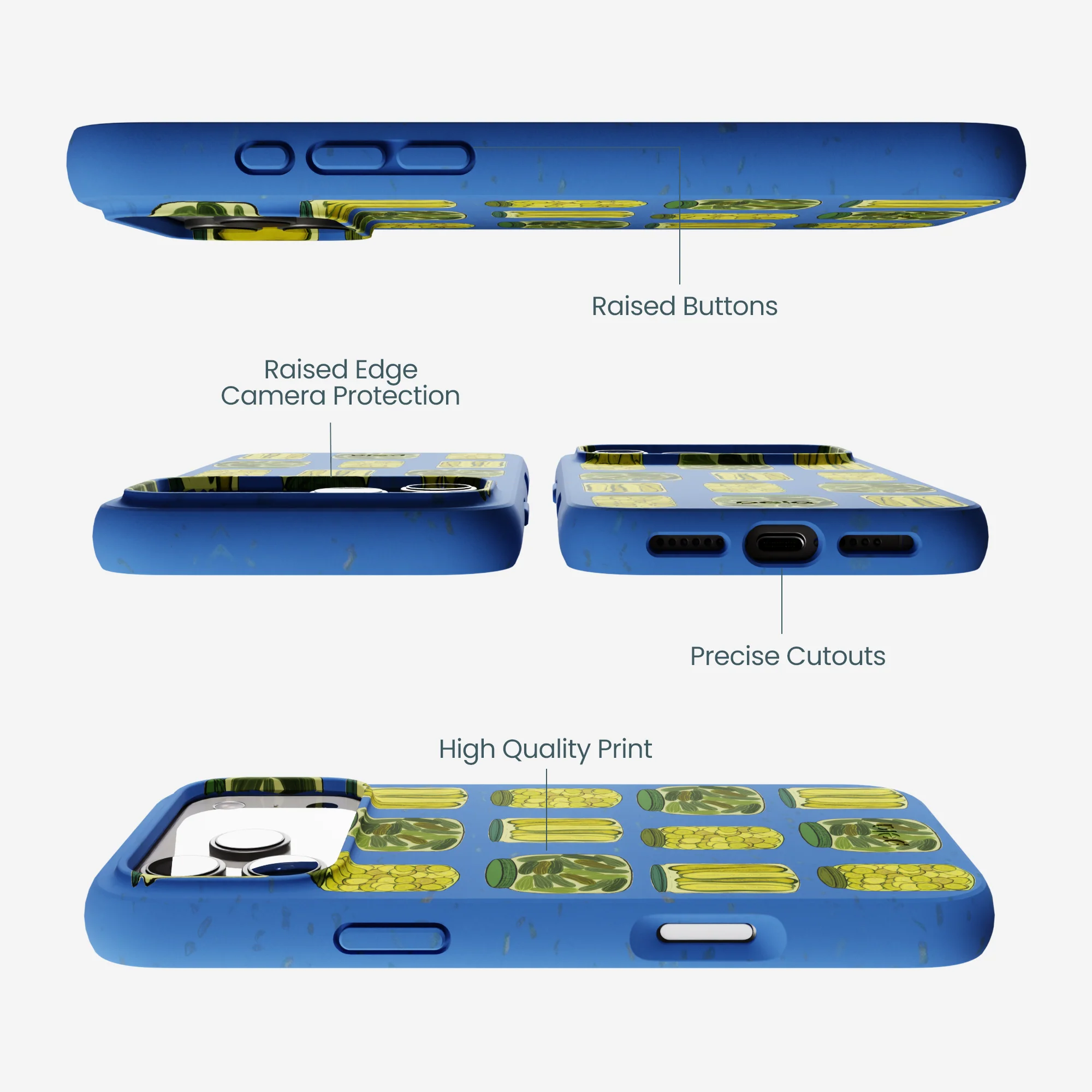 Electric Blue Pickling Pickles iPhone 17 Pro Max Case - Image 3