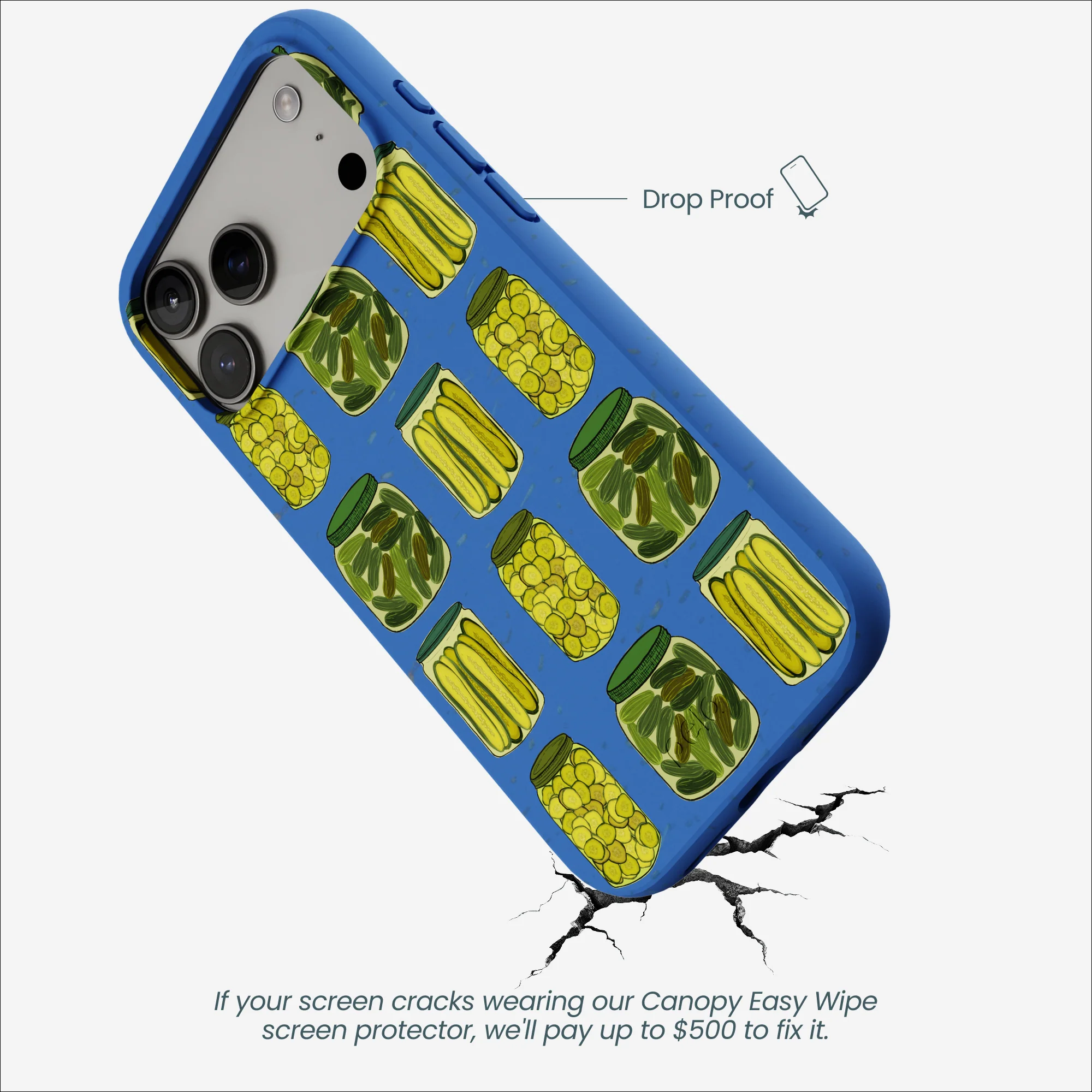 Electric Blue Pickling Pickles iPhone 17 Pro Max Case - Image 5