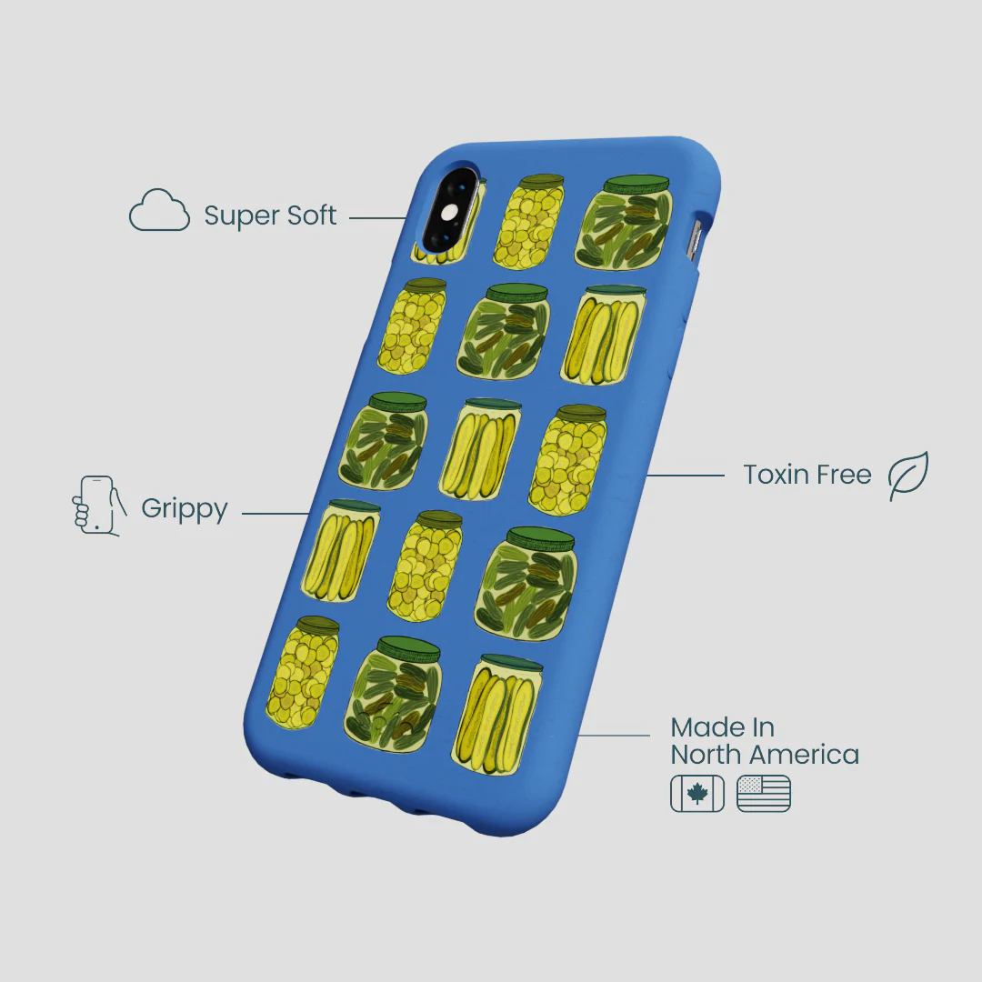 Electric Blue Pickling Pickles iPhone XR Case - Image 4