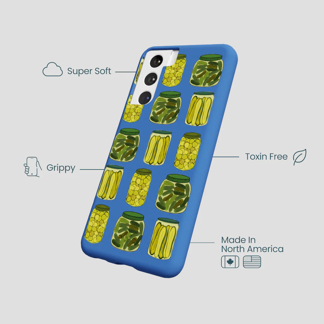 Electric Blue Pickling Pickles Samsung Galaxy S21 Case - Image 4