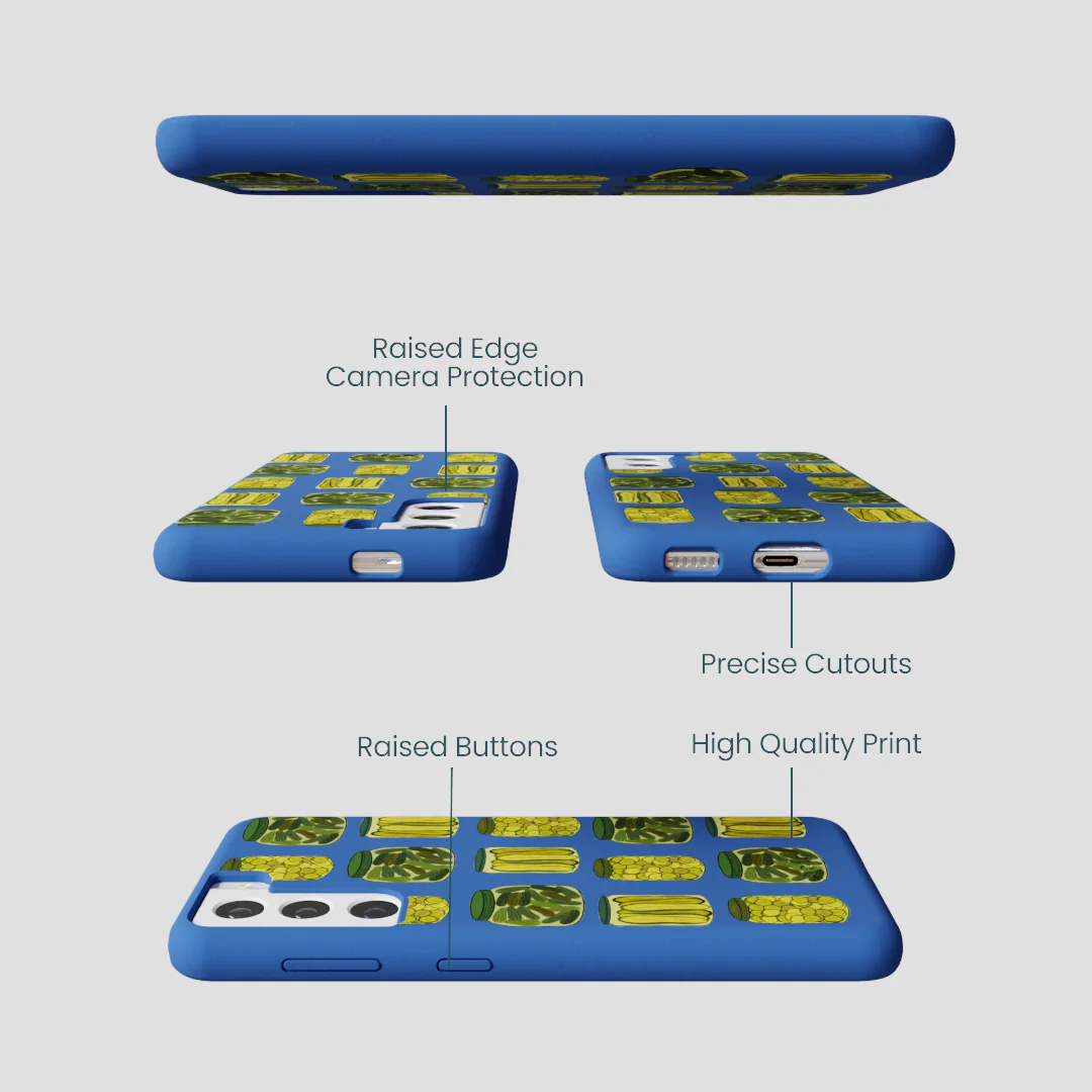 Electric Blue Pickling Pickles Samsung Galaxy S22 Case - Image 3