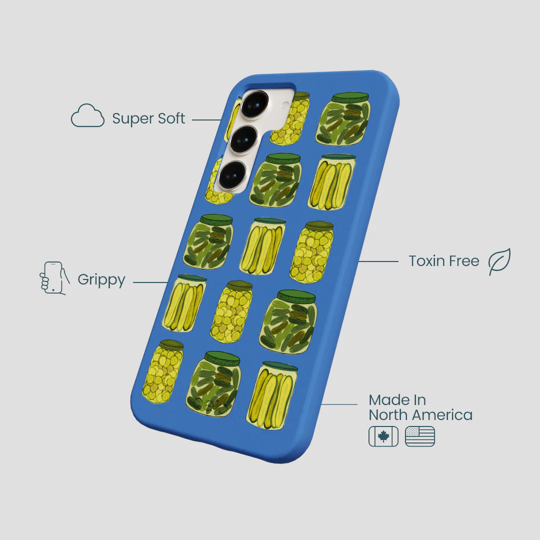 Electric Blue Pickling Pickles Samsung Galaxy S23 Case - Image 4