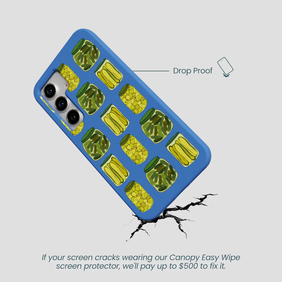 Electric Blue Pickling Pickles Samsung Galaxy S25 Case - Image 5