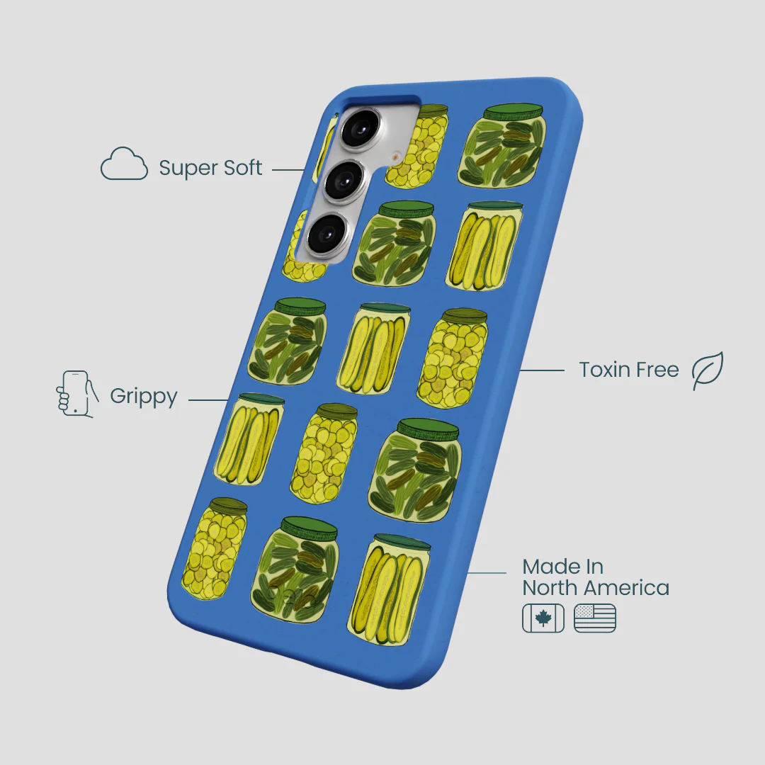 Electric Blue Pickling Pickles Samsung Galaxy S25+(Plus) Case - Image 4