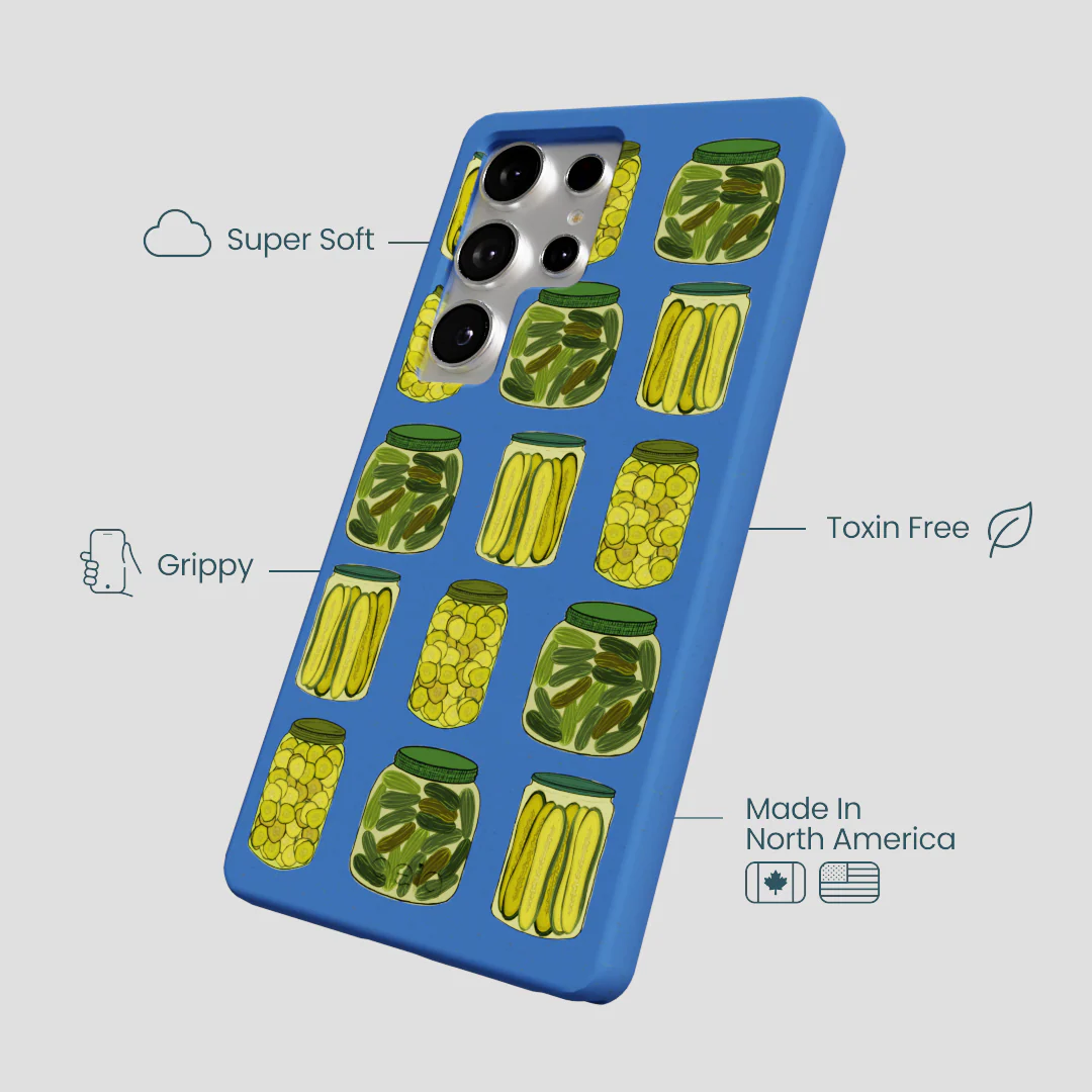 Electric Blue Pickling Pickles Samsung Galaxy S25 Ultra Case - Image 4