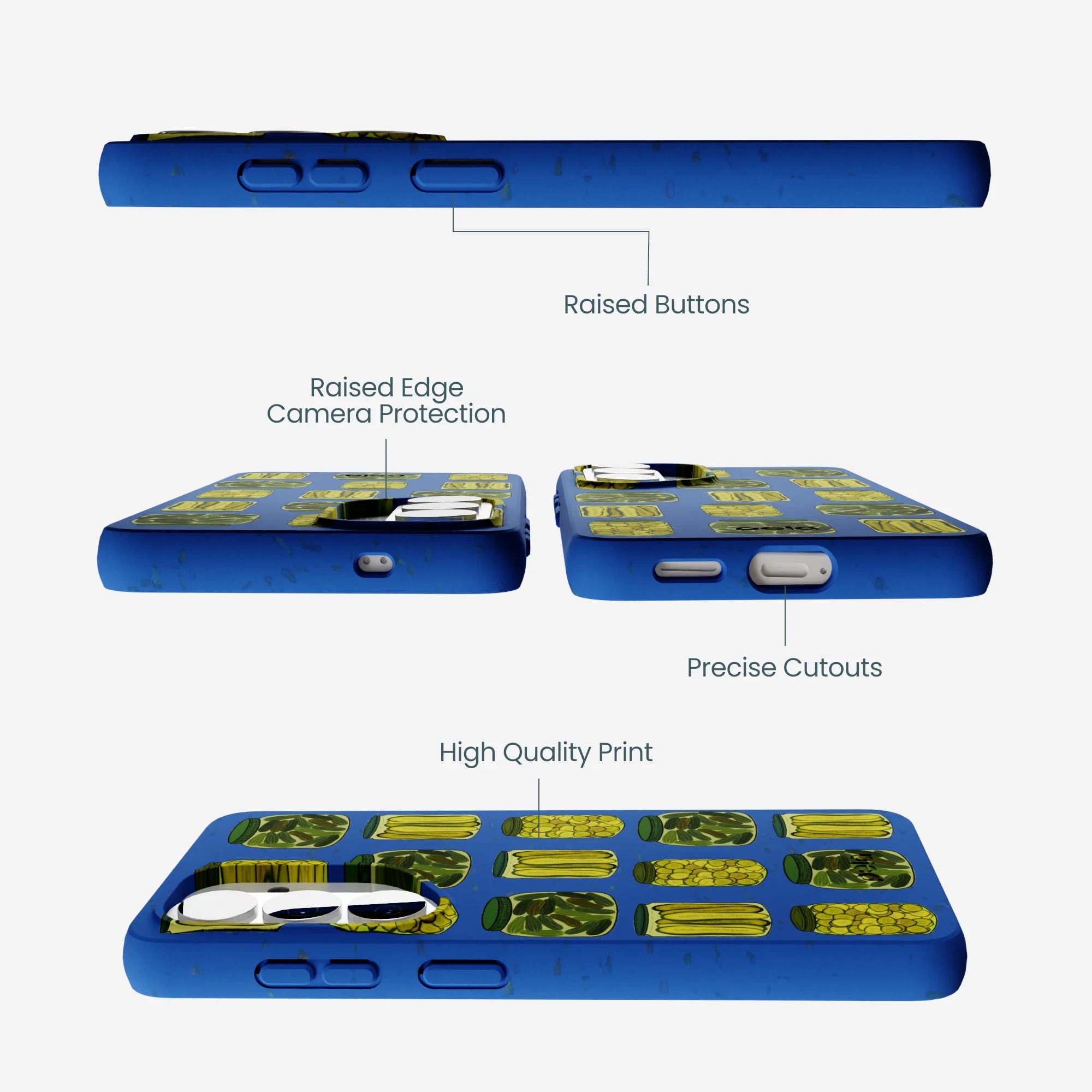 Electric Blue Pickling Pickles Samsung Galaxy S26 Case - Image 3