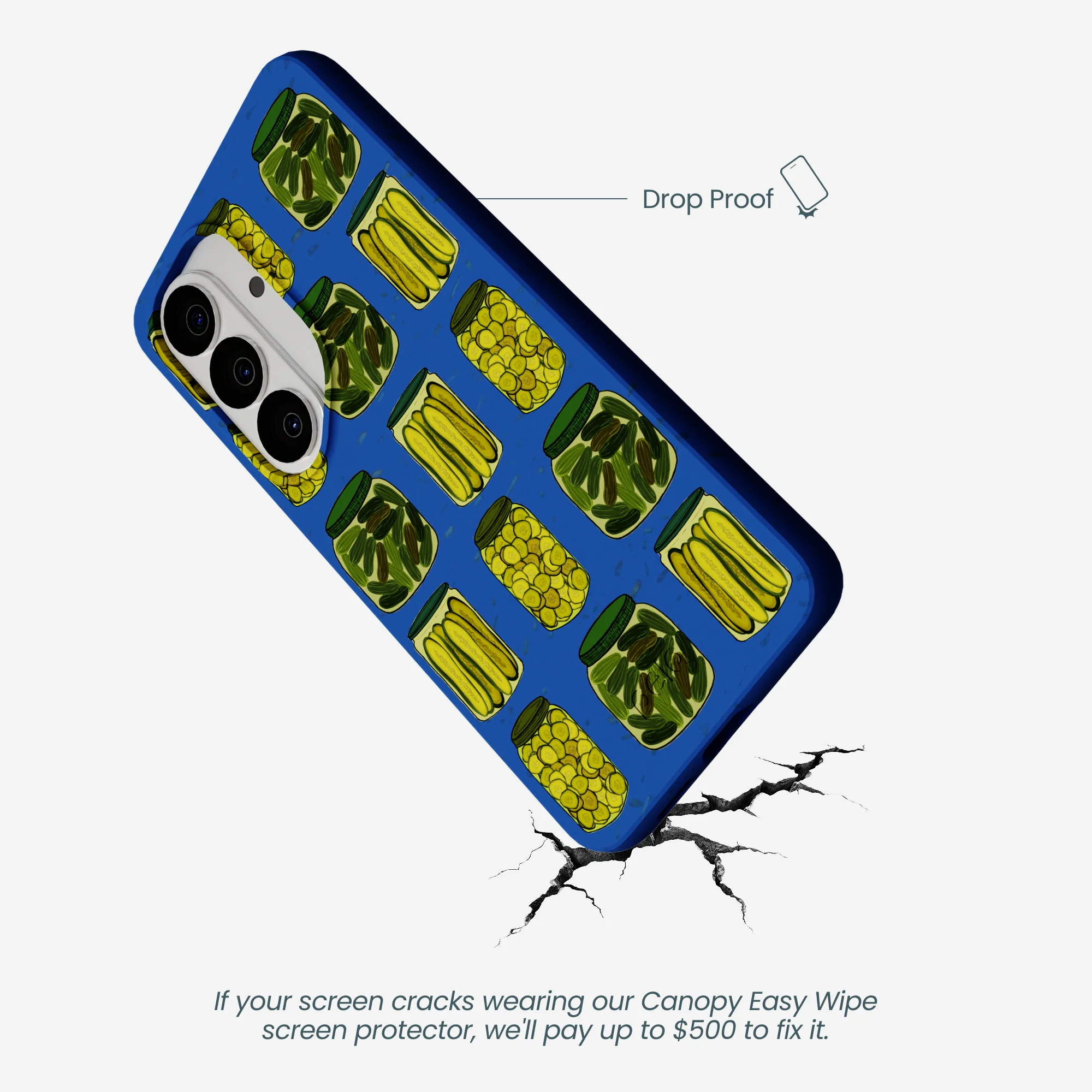 Electric Blue Pickling Pickles Samsung Galaxy S26 Case - Image 5