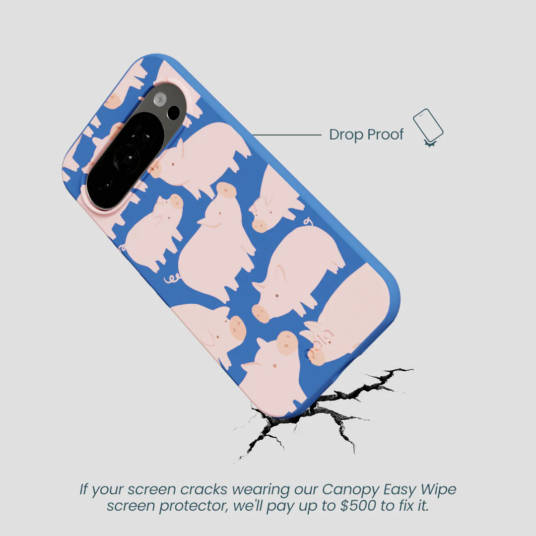Electric Blue Piggies Google Pixel 10/10 Pro Case - Image 5