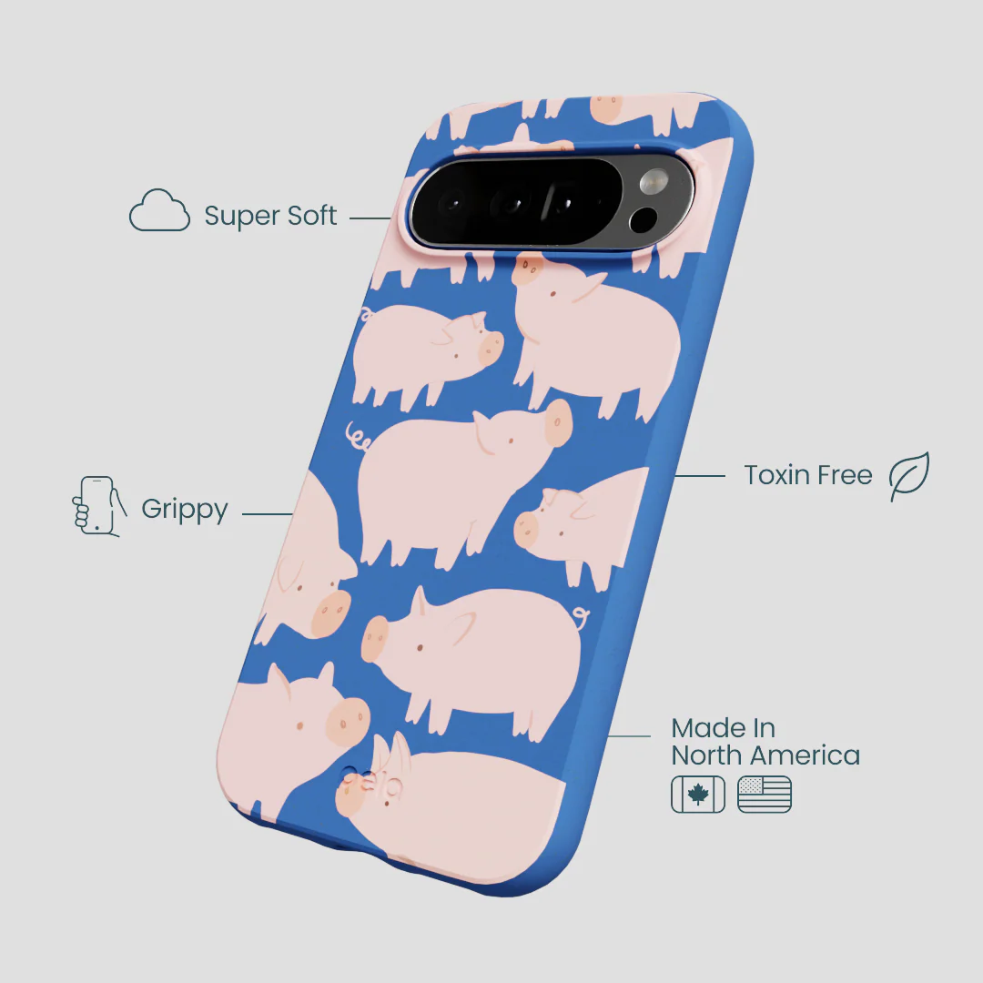 Electric Blue Piggies Google Pixel 10 Pro XL Case - Image 4