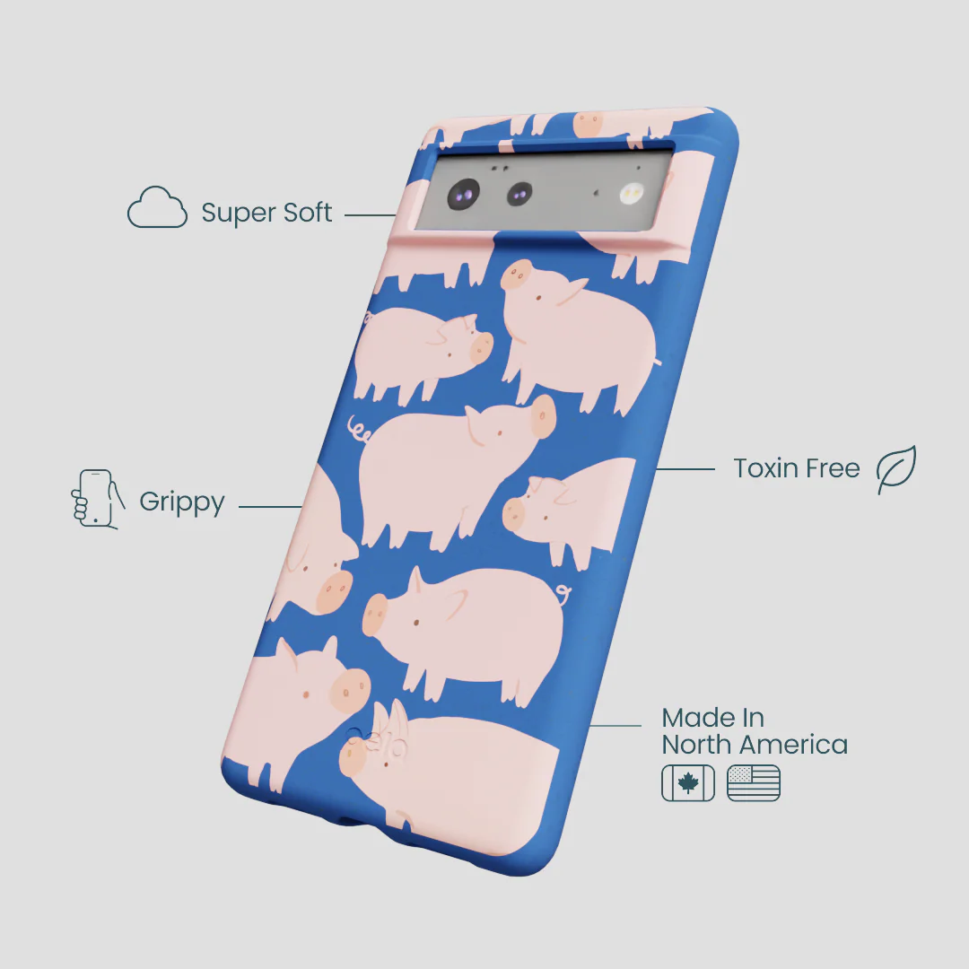 Electric Blue Piggies Google Pixel 6 Case - Image 4