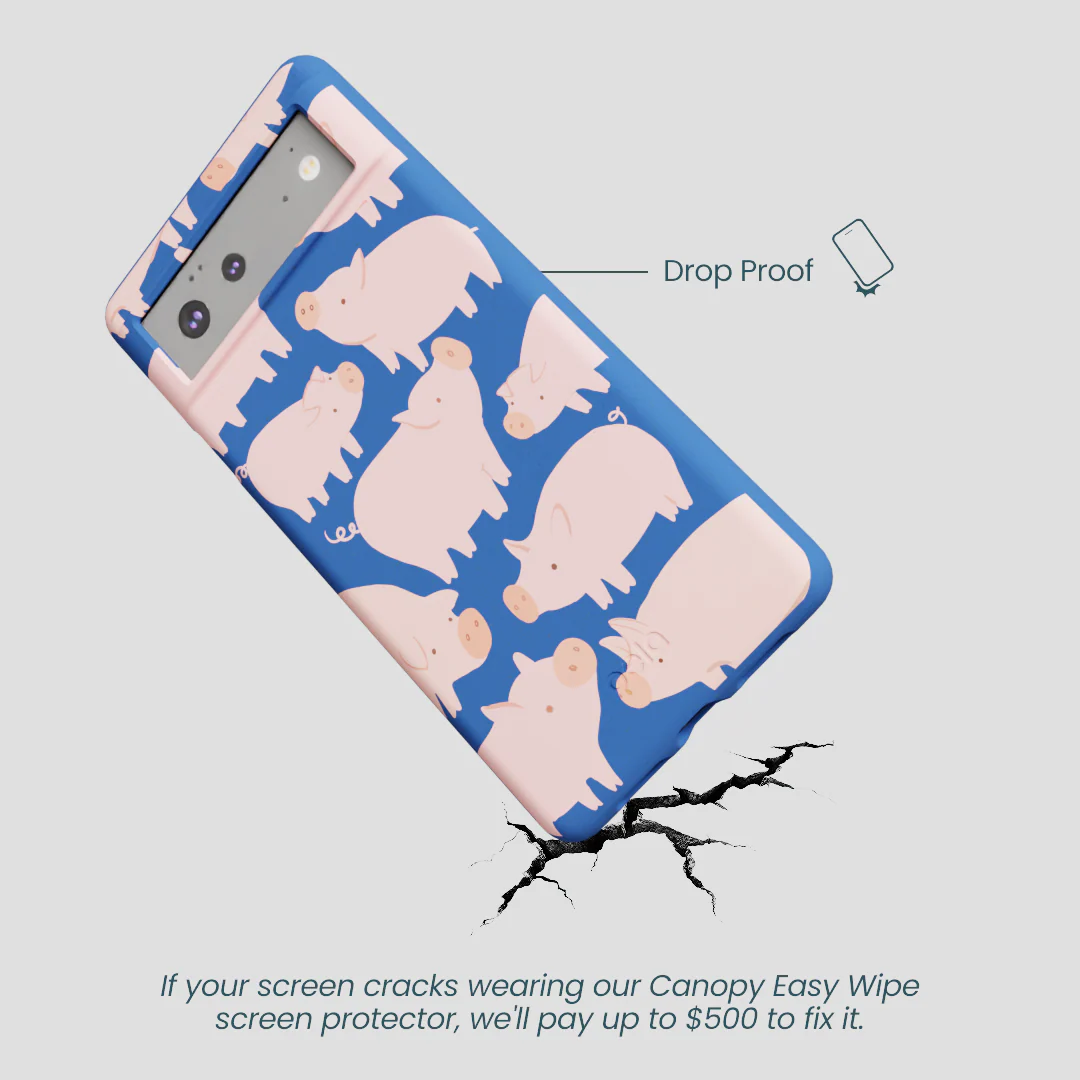 Electric Blue Piggies Google Pixel 6a Case - Image 5